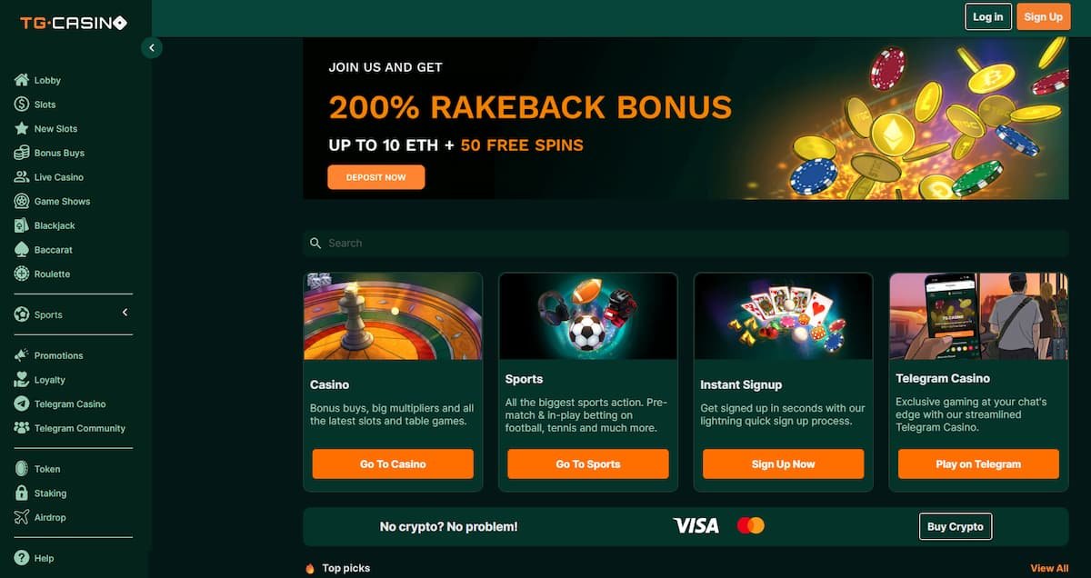 TG Casino nejlepších online kasin